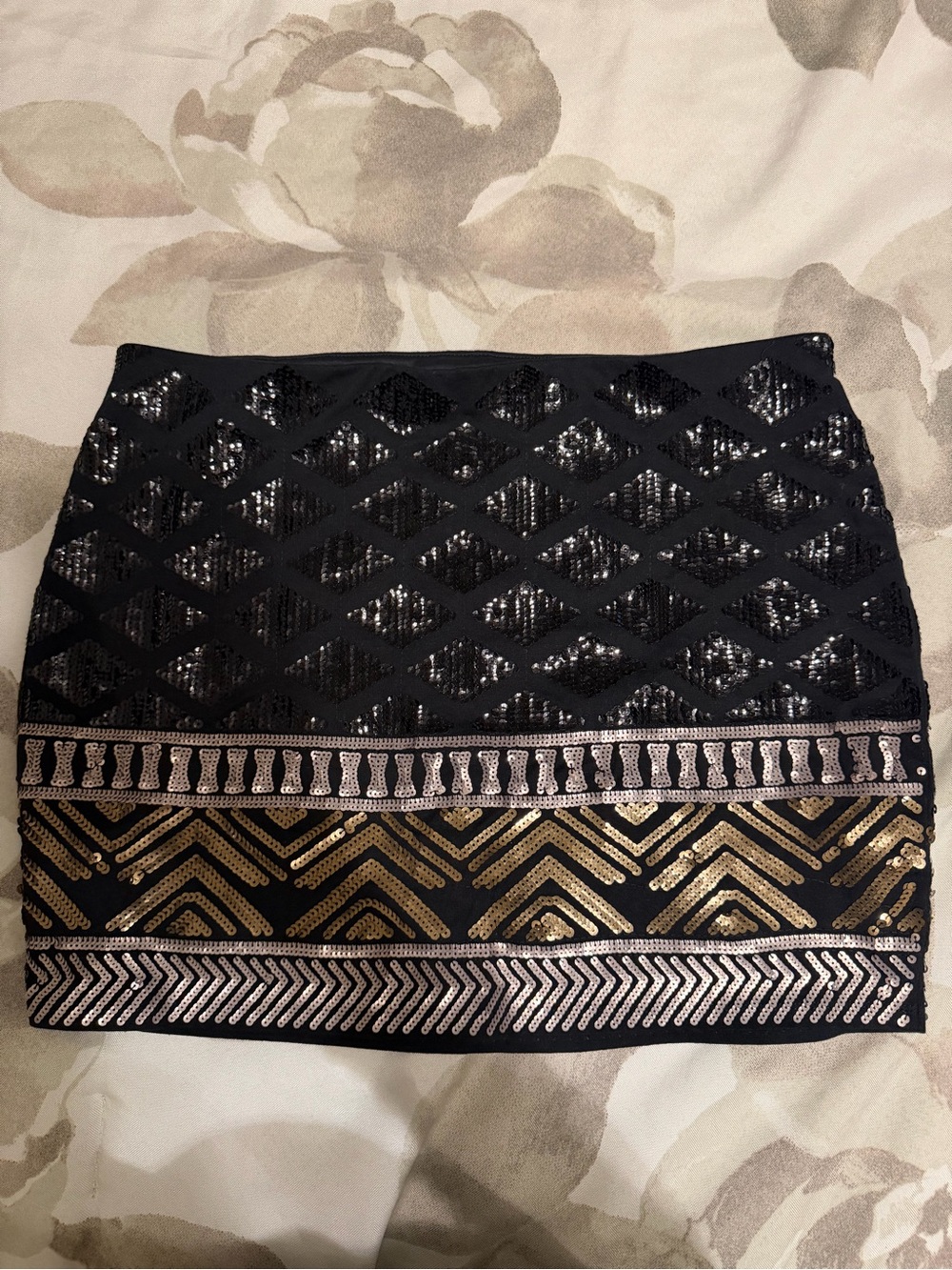 Express Sequin Mini Skirt